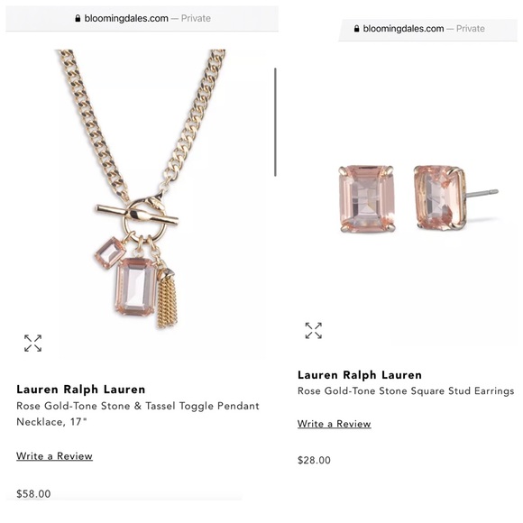 Lauren Ralph Lauren Jewelry - Ralph Lauren Jewelry Set Rose Gold Tone NWT